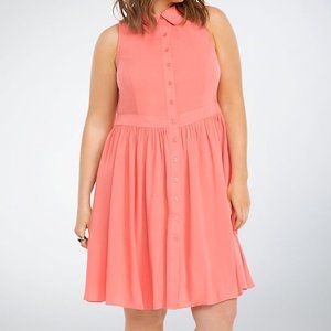 Torrid • Button Front Challis Dress • 3X